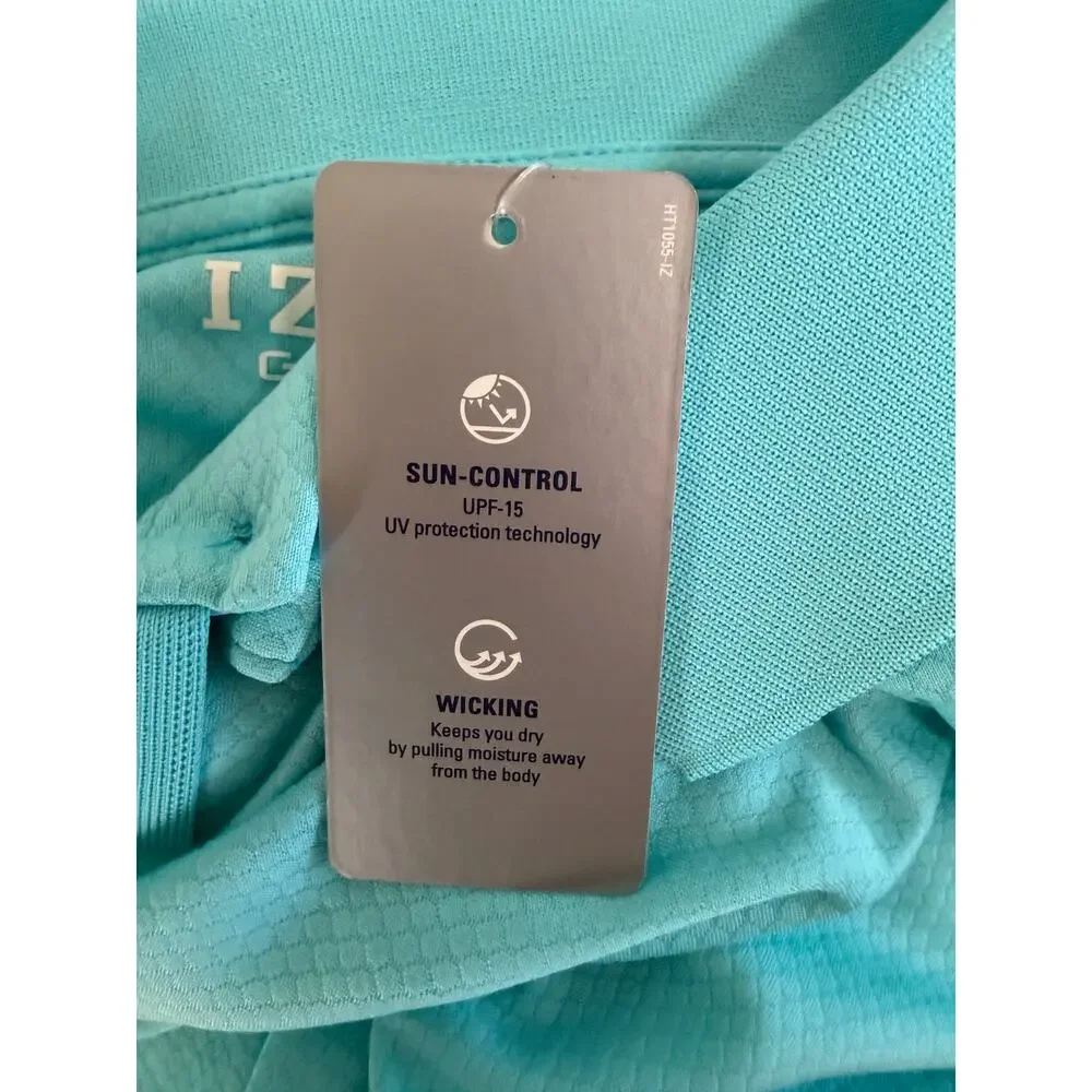 IZOD Golf Polo Mens Shirt XL Extra Large UPF 15 Sun Control Blue Collar NWT New - Picture 10 of 11